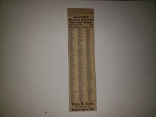 Charles Comiskey John Glasscock Arlie Latham  Clafin Shoes 1889 Baseball Ad
