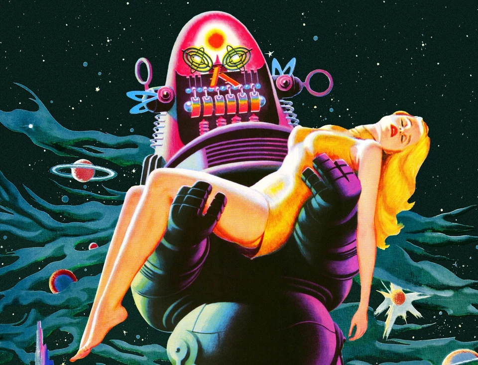 FORBIDDEN PLANET (1956) - 24 folhas outdoor pôster de filme totalmente restaurado! - Imagem 2 de 4