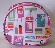 New Clinique Makeup Cosmetic Bag Bon Voyage Travel Pouch