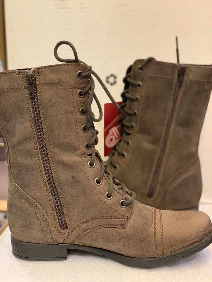 Botas de cuero para mujer Dingo AWOL DI 364, marrón envejecido Crazyhorse Foto 4 de 4