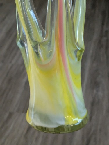 hand blown Abstract Decorative art glass 9 X 2.5 - Picture 13 of 24