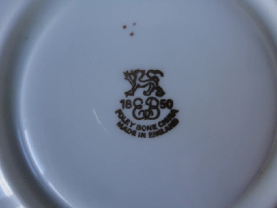 Англия кости фарфора чайная чашка и блюдце комплект Foley 3289, желтый с золотой цветок и позолота - Изображение 4 из 4