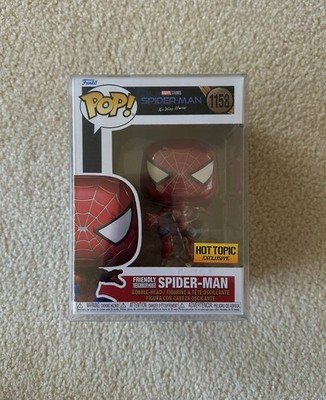 Spider-Man No Way Home Metallic Hot Topic 1158 Funko Pop with Protector
