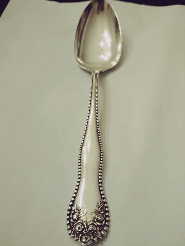 Sterling Silver Cowell  & Hubbard Serving Spoon 8" Weighs 2 Ounces