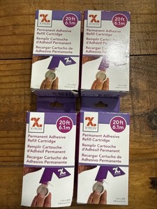 XYRON Create A Sticker Permanent Adhesive Refill Cartridge, 20 ft, Lot of 4 NEW