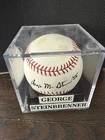George Steinbrenner Signed Baseball NY Yankees Owner w/2011 Spring Training Mag.