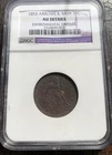 1853-P  25C  SEATED LIBERTY QUARTER  ARROWS & RAYS  NGC AU DETAILS ENV DAMAGED