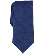 Alfani Mens Regular fit Tie Necktie One Size Blue Terry Mini Texture