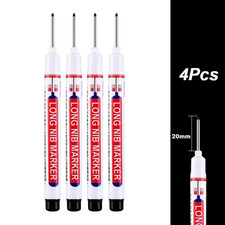 4-100Pcs 2Cm Waterproof Long Head Markers Deep Hole Marker Pen for Metal Carpent
