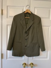 Van Heusen 3-button blazer. Youth size 18 Olive Herringbone 38 Slim
