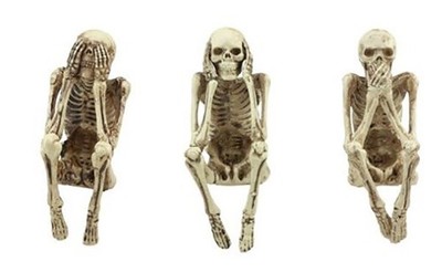 PT SEE SPEAK HEAR NO EVIL SKL (SET OF 3)