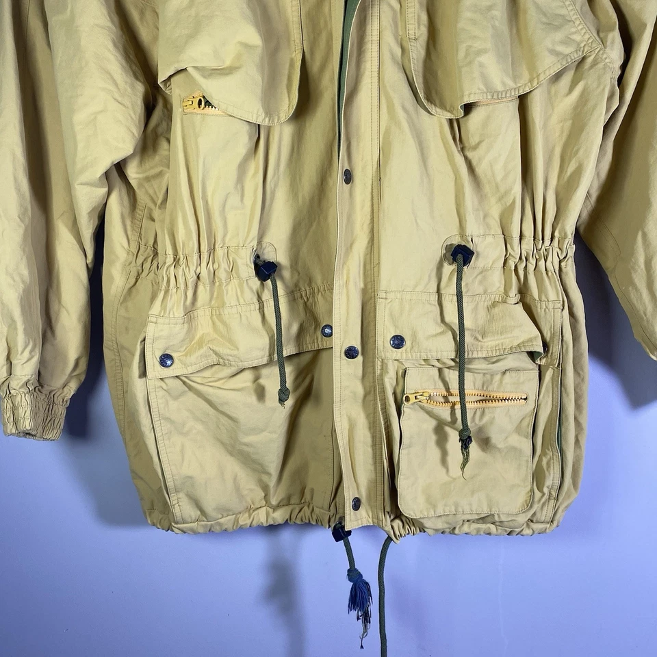 Chaqueta con Capucha Vintage Banana Republic Original Travel Field Amarilla Hombre Grande Foto 3 de 4