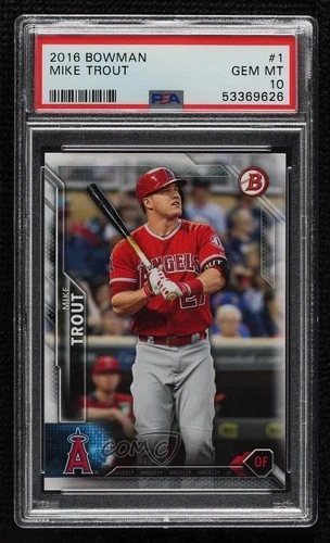 2016 Bowman Mike Trout #1 PSA 10 GEM MT