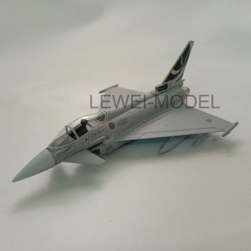 1:100 Modelo Avión Militar Diecast Eurofighter Typhoon F2000 Italiano Colección - Imagen 3 de 4