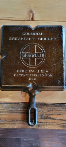 Griswold Cast Iron Colonial Breakfast Skillet No. 666 Large Logo “C”