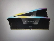 CORSAIR - VENGEANCE RGB 64GB (2x32GB) DDR5 6400MHz C32 Desktop Memory – Black