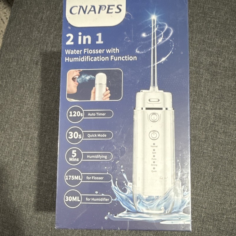 CNAPES HF175 Water Flosser 2-in-1 Humidification Cordless Rechargeable White