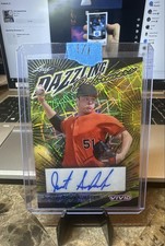 2023 Leaf Vivid Dazzling Performers Justin Armbruester Yellow Crystals 1/1 Auto