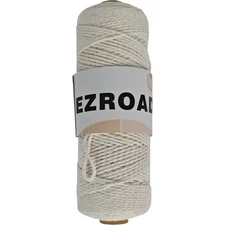 EZROAD 1mm x 219 yard Beige Twisted Cotton Thread Yarn DIY Handmade Crochet