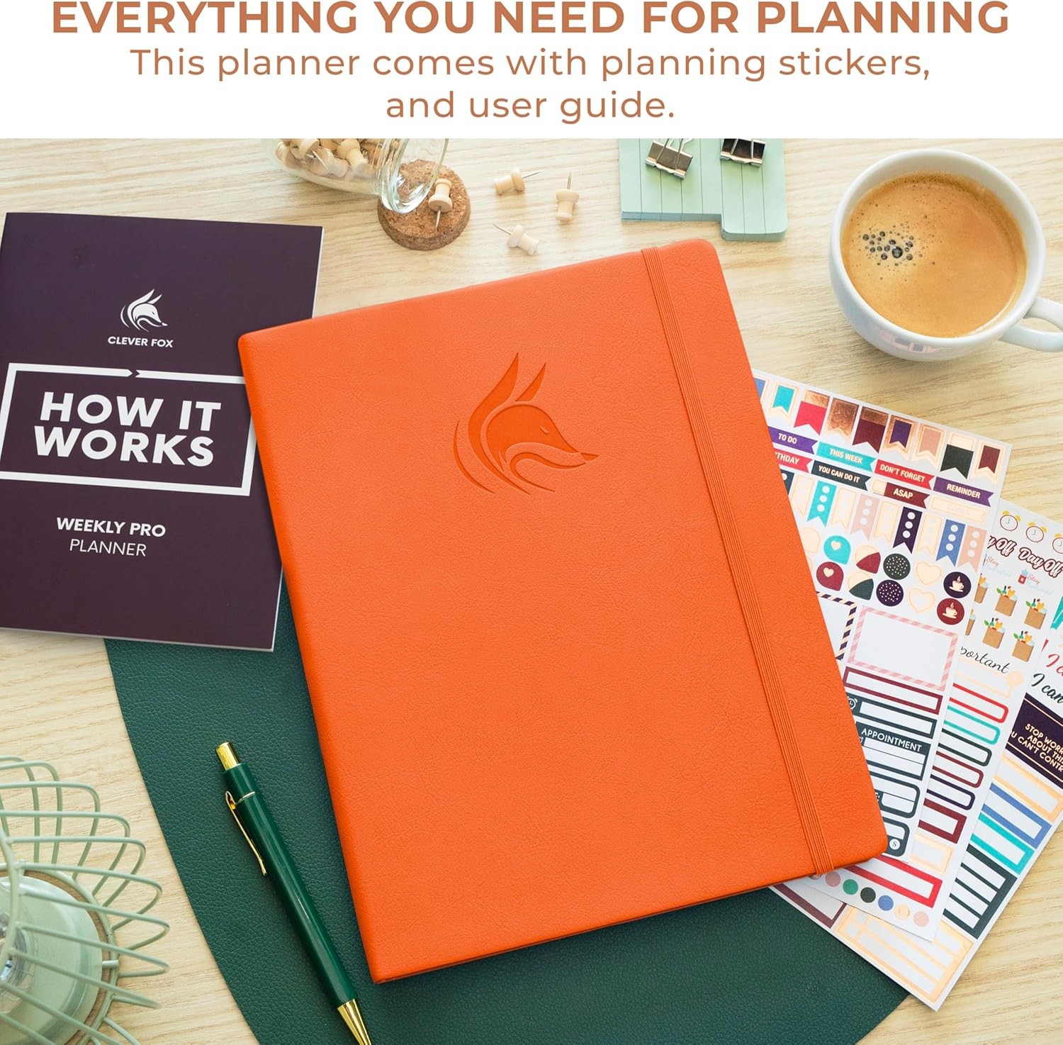 Clever Fox Planner PRO Dated (Jan 2026–Jan 2027) Weekly & Monthly Life Planner