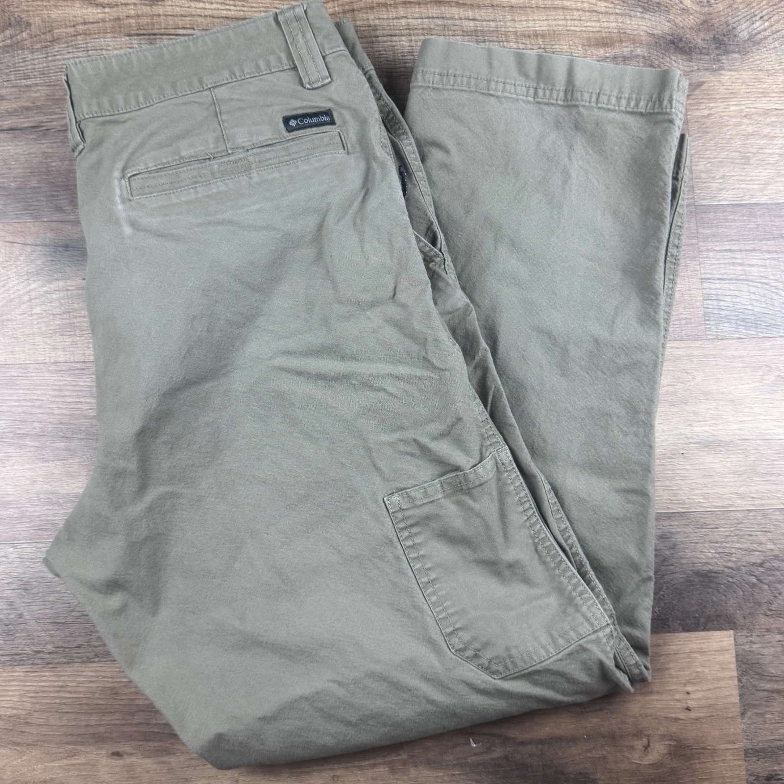 Columbia Men’s Pants Khaki Canvas Hiking Utility Size 33x30