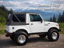 Suzuki Samurai Soft Top Swb 86-94 Sj410 Sj413 Charcoal Grey Black Tinted Window