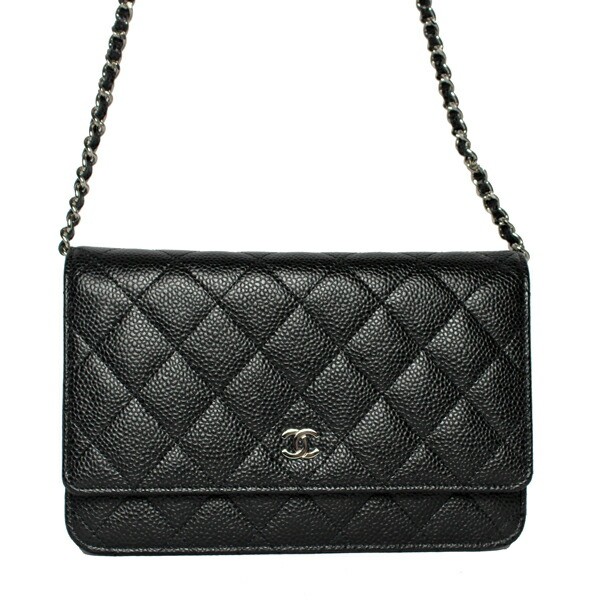 Chanel(シャネル) A33814 ブラックキャビア WOC CHANEL Chain wallet CAVIER SKIN Black A33814 #041 | eBay