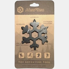 ADVENTURE TOOL 15-in-1 HEXFLEX Standard Black "Snowflake Design" NEW