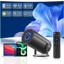 4K Mini Projector 10000 Lumen LED 1080P WiFi Bluetooth UHD Portable Home Theater