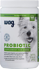 Amazon Brand - Wag Probiotic Supplement Chews for Dogs, Supports Digestive Healt