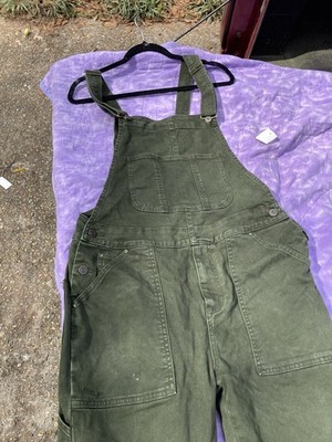 ASOS DARK Green Overalls Women W32 L32 Straight Leg Lots of Pockets
