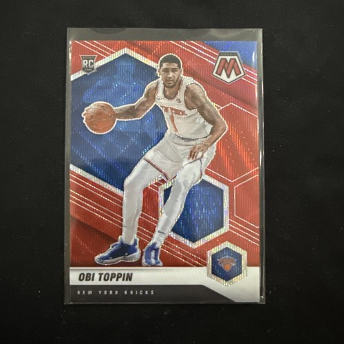 2020-21 Panini Mosaic Ruby Red Wave Obi Toppin Rookie RC #220 Knicks Pacers