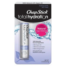 ChapStick Total Lip Balm Tube, Lip Care with Argan Oil - 0.12 Oz