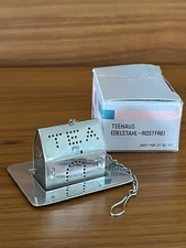 Vintage Stainless Steel Tea House Tea Strainer/infuser & Drip Tray from Germany 