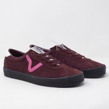 NEW Vans Sport Low Burgundy Red Pink Suede Lace Up Shoes Sneakers Women 8