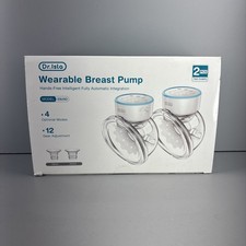 DR. ISLA WEARABLE ELECTRIC BREAST PUMP 2   WHITE PINK   NEW Sealed