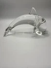 STEUBEN Glass Leaping Dolphin 6" wide No Box Signed!