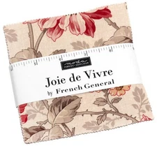 Joie de Vivre Moda Charm Pack, 42 100% Cotton 5-inch Precut Fabric Squares