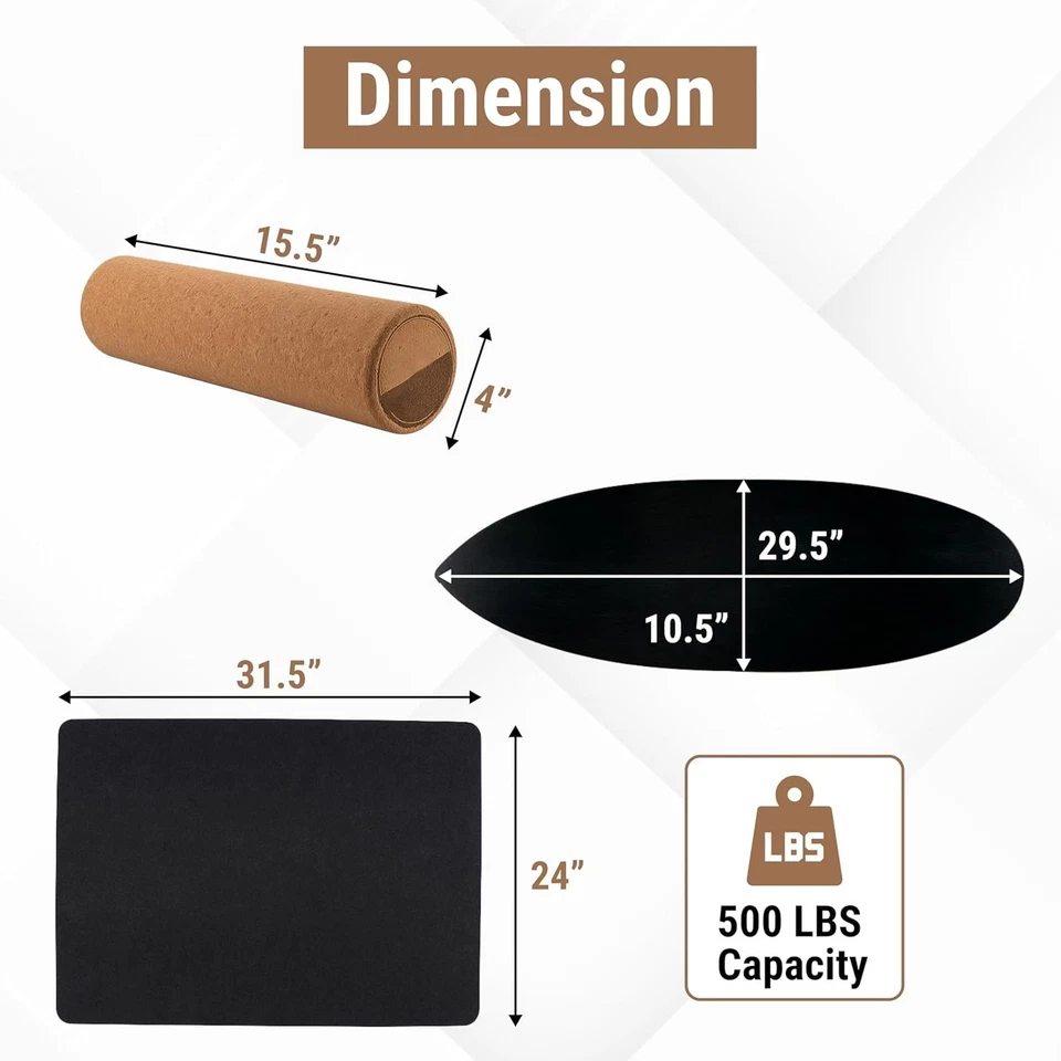 Entrenador de tabla de equilibrio para fuerza y estabilidad del núcleo - Soporta hasta 500 libras Foto 2 de 4