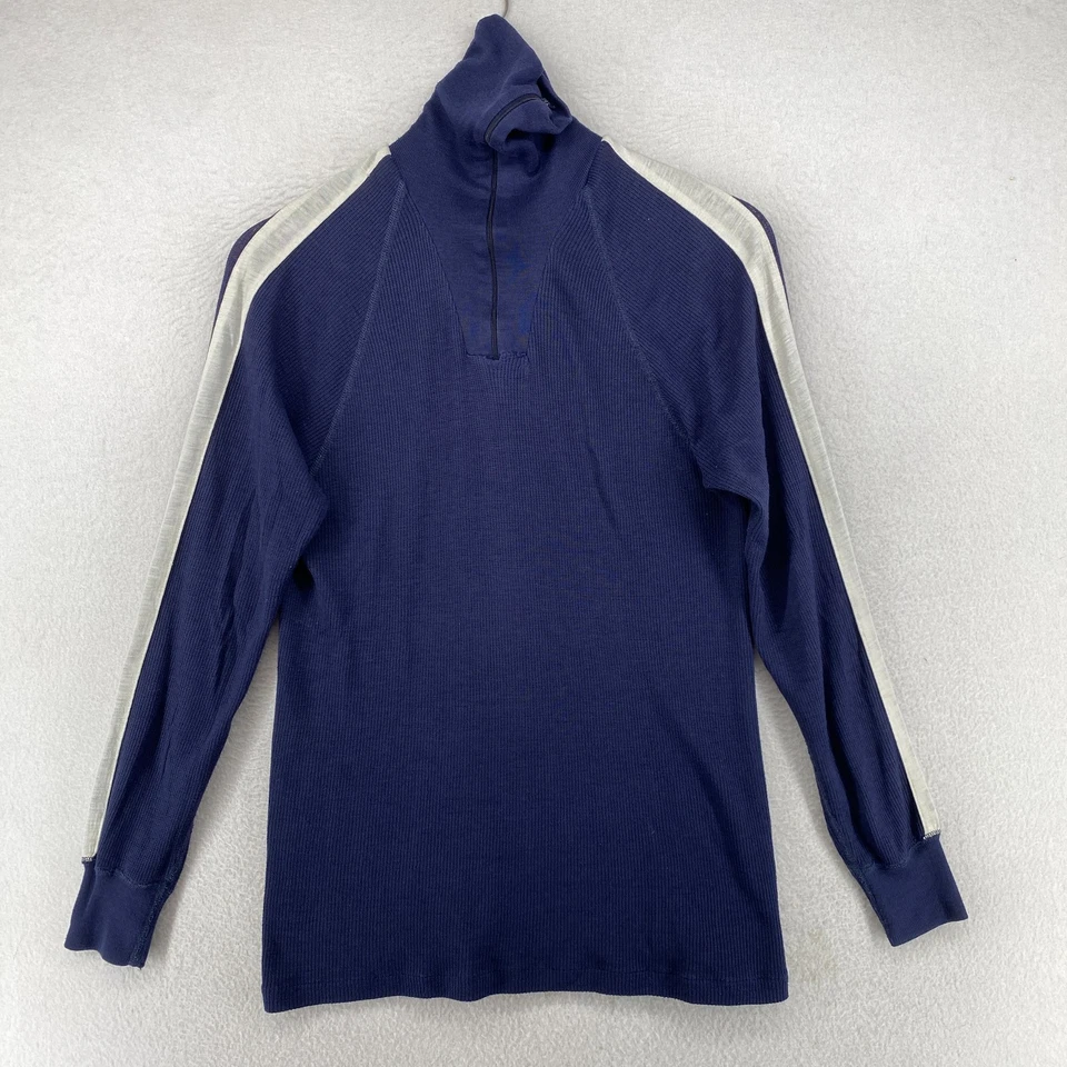 Top DUOFOLD para mujer L 42 44 capa base manga larga 1/4 cremallera cuello falso azul de colección EE. UU. Foto 2 de 4