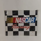 NASCAR Racing Metal Tin Sign 15" x 12" Black White Vintage New Old Stock
