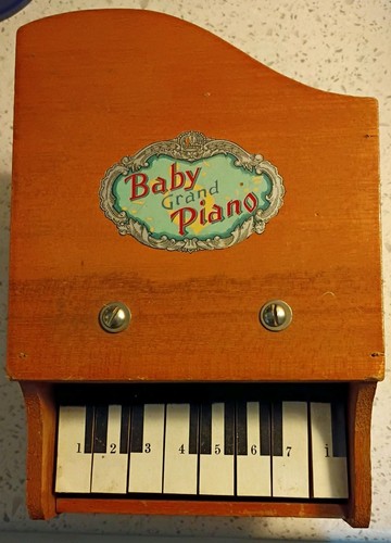 Vintage Wooden Mini  Baby Grand Piano  Working Keyboard