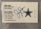 Jerry Jones Dallas Cowboys Football Autographed Original Business Card