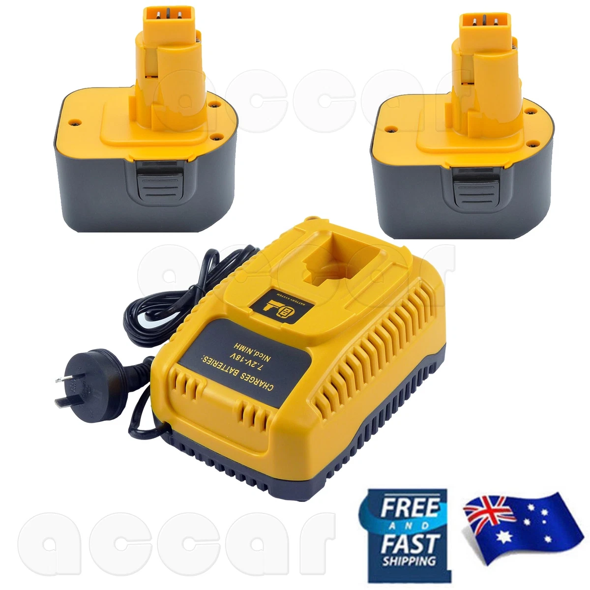 2X Battery For Dewalt 12V 3.0Ah DC9071 DC9072 DE9071 DE9074 battery Charger AU