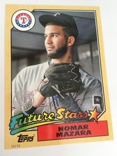 2017 Topps 1987 Parallel Jumbo 5x7 Nomar Mazara Rangers 3 #’d 05/10 Gold