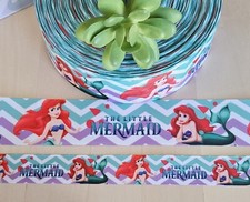7/8 1.5" 1 YD The Little Mermaid Grosgrain Ribbon Ariel Disney Princess