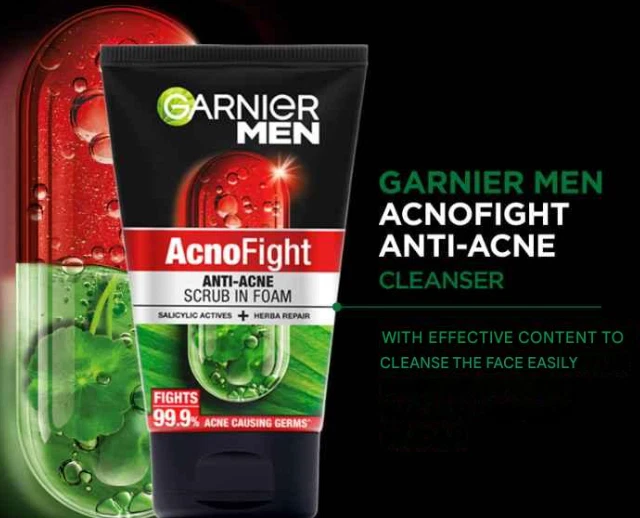 Garnier Men Jabón Facial Lucha contra el Acné Exfoliante en Espuma 100 ml x 2 - Limpiador #N Foto 3 de 4
