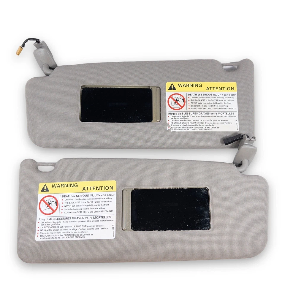 Juego de pares de parasoles laterales para conductor y pasajero Audi A6 2002-2004 tela gris iluminada Foto 2 de 4