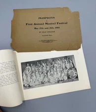 1904 ST OLAF COLLEGE Northfield Minnesota FIRST MUSIC FESTIVAL Prospectus Antque