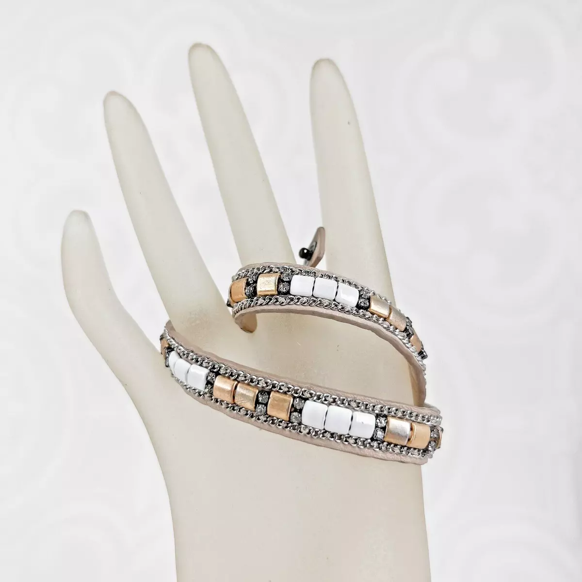 Stella and dot leather wrap best sale bracelet